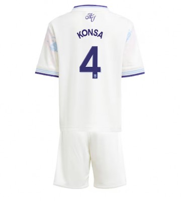 Aston Villa Ezri Konsa #4 Tredjetrøje Børn 2025-26 Kortærmet (+ Korte bukser)